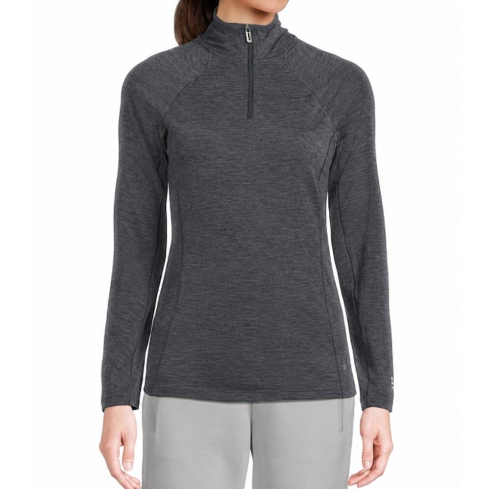 Smartwool Iron Heather Classic All-Season Base Layer 1/4 Zip Pullover Size L